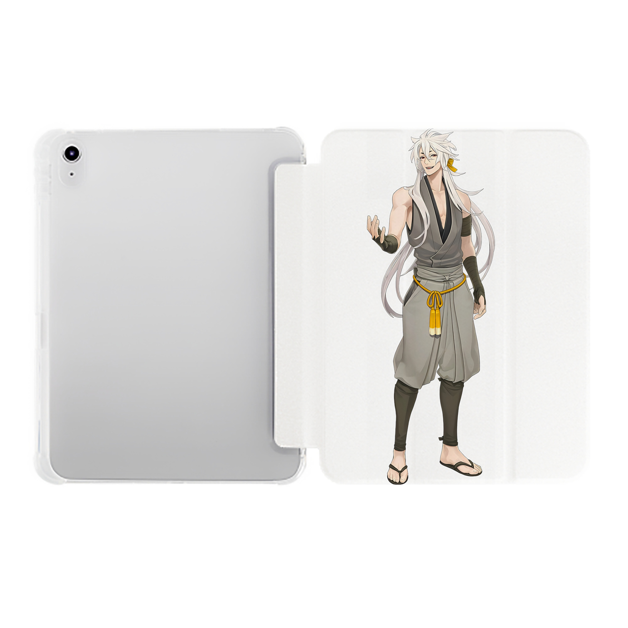 （画像用） 刀剣乱舞 Touken Ranbu IPad ケース ペン収納付き 三つ折りスタンド PUレザー×シリコン 対応機種9.5/10.5/10.9インチ